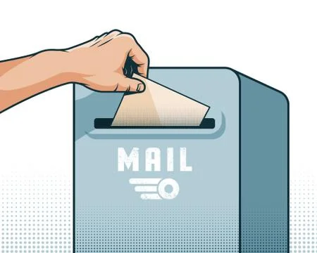Letters in an open mailbox stock illustration. Illustration of important -  39073867