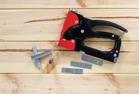 Male hand tool stapler square screwdriver Stock Photos