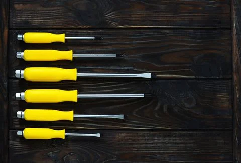 Male hand tool stapler square screwdriver Stock Photos