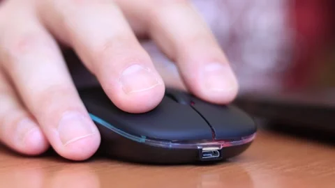 Male Hand Using Computer Mouse - Timelapse Video Stock Footage 278808374