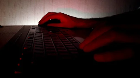 Male hand working on a computer keyboard. Time lapse. Stock Footage 106399297