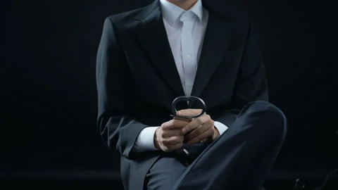 Male with handcuffs refusing to take bribe, inevitable punishment, illegal deal Stock Footage 102665820