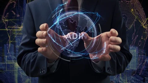 Male hands activate hologram Loading Stock Footage 127994387