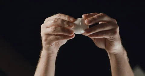 Male hands break eggs in slow motion. 4K video Stock Footage 101024710