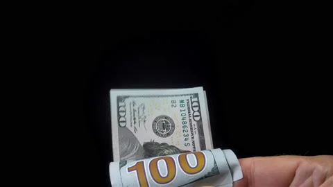 Male hands counting bundle of dollar bills in 4K Stock Footage 139731705