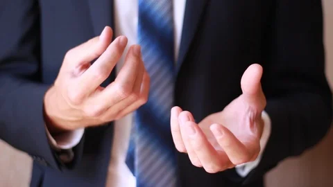 Male hands gesticulating closeup 스톡 동영상 90079523
