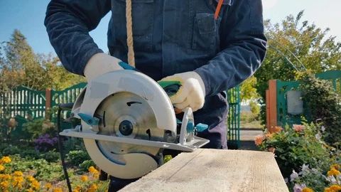 Male hands in gloves work with jack-plan Video stock 98301685