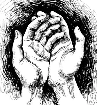 Male hands Stock Illustration