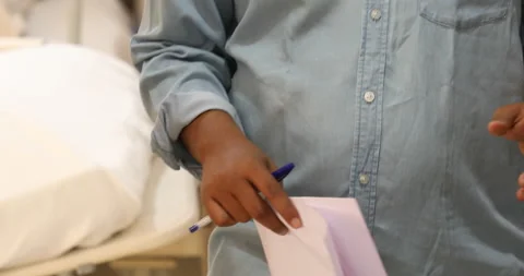 Male Hands with papers Stock Footage 151453355