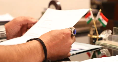 Male Hands with papers Stock Footage 168704485