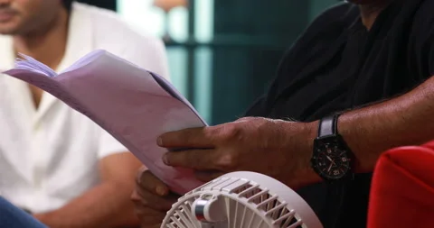 Male Hands with papers Stock Footage 183540695