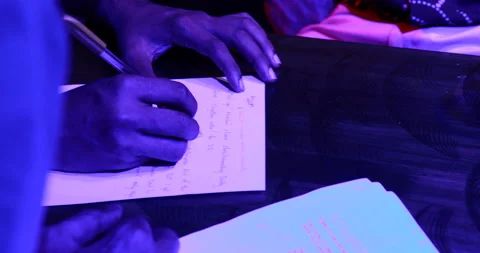 Male Hands with papers Stock Footage 183838538
