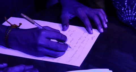 Male Hands with papers Stock Footage 183839352