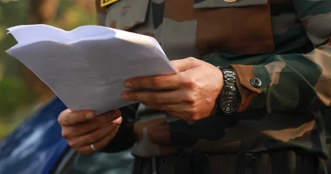 Male Hands with papers Stock Footage 183890454