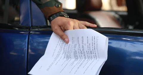 Male Hands with papers Stock Footage 183891388