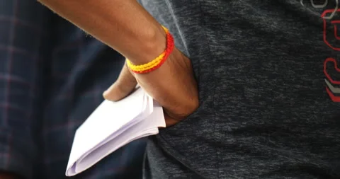 Male Hands with papers Stock Footage 279130870