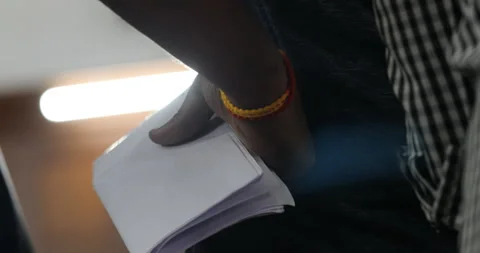 Male Hands with papers Stock Footage 279130888