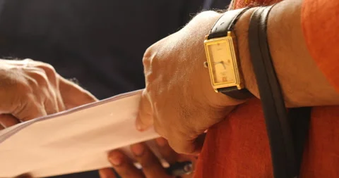 Male Hands with papers Stock Footage 280415539