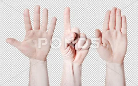 Male hands PSD Template