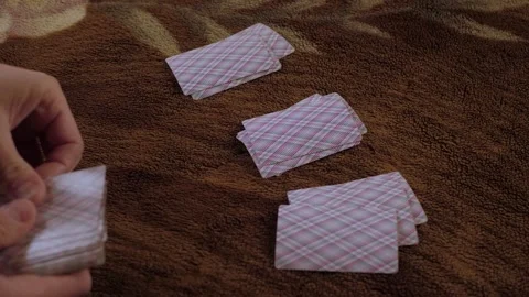 Male hands sorting cards Stock Footage 342866532
