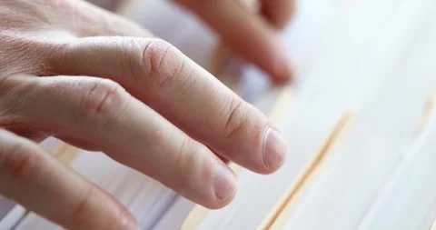 Male hands sorting through folders with documents Video stock 266898502