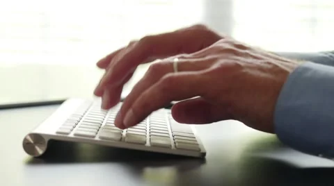 Male hands typing. Stock Footage 55395612