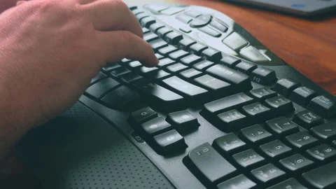 Male Hands Typing On Keyboard Stock Footage 336831840