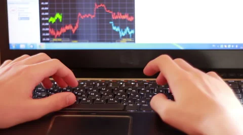 Male Hands Typing On Notebook Keyboard Stock Footage 40745061