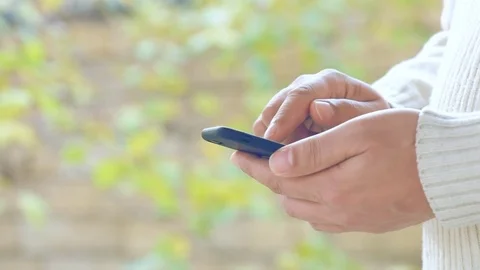 Male hands  using smart phone. Stock Footage 82291752