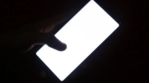 Male hands using white mobile smartphone screen Stock Footage 94461162