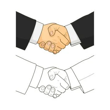 Male handshake Illustrazione stock