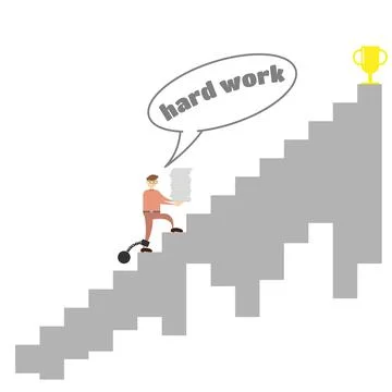 A male hard worker Stock Illustration