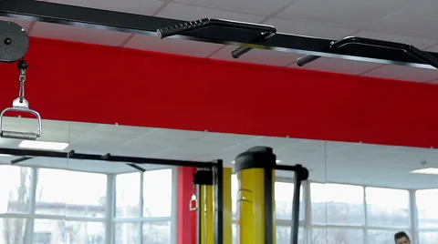 Male heavyweight athlete doing pull-ups, perfect masculine body, healthy life Video stock 60434155