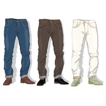 Male jeans. Vector. Stock Illustration
