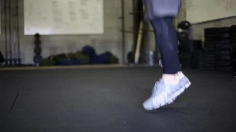 Male jump roping Double Unders Stock Footage 22994693