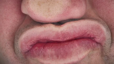  Man 「KISS IN MY LIPS」 Male kissing on glass with squashed lips | Stock Video