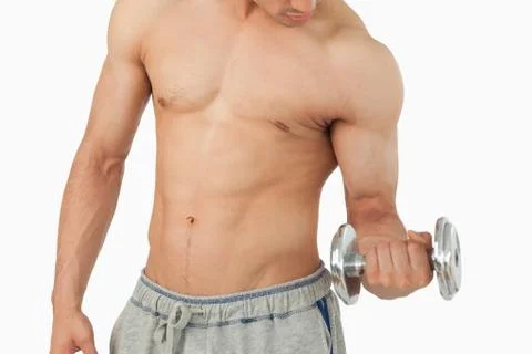 Male lifting weight Stock Photos