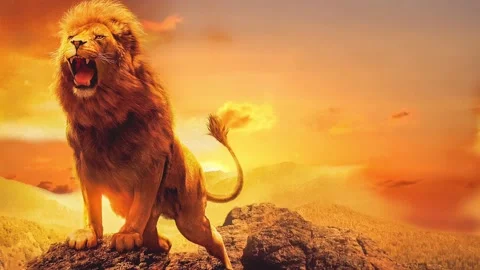 male lion roar wallpaper