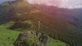 The male looks on the beautiful mountain landscape 4k or 4k+ Resolution