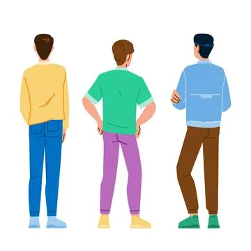 Male man back vector Stock Illustration