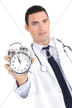 Male medical doctor, your time is running out Stock Photos