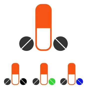 Male Medication Flat Vector Icon Stock Illustration