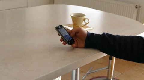 Male Model In Dark Jacket Looking At Ipad - Tablet Technology Internet Search Stock Footage 49308401