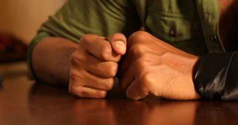 Male Model hands closeup Stock Footage