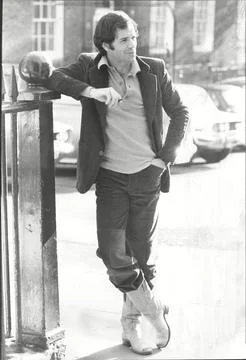 Male Model In Rust Cord Jacket And Cord Trousers With Knee Patches All By Cerrut Stock Photos