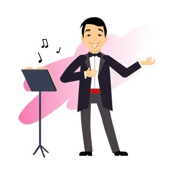 Male Opera Singer Stock Illustration