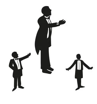 Male opera singer set. vector illustration Stock-Illustration