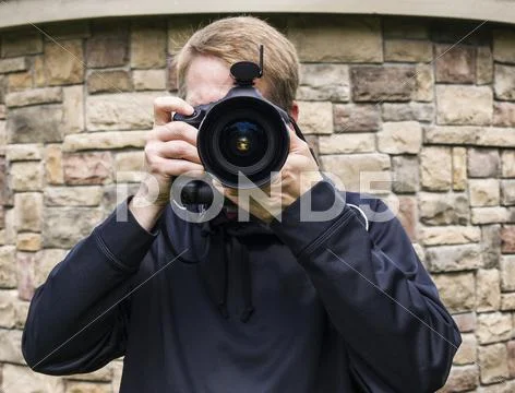 Male photo taker Stock Photos