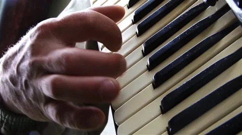 Male playing the accordion during a party Stock Footage 59588480
