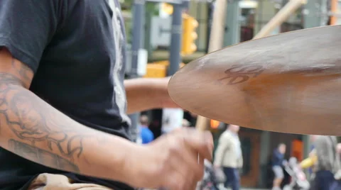 Male playing drums Stock Footage 68451545